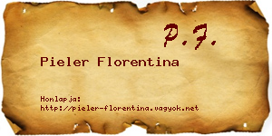 Pieler Florentina névjegykártya